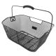 Krepšys dviračiui  wire basket M-WAVE, 41.5 x 30.5 x 17/15 cm (WxLxH), black, with plastic grip