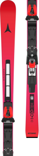 ATOMIC kalnų slidės su apkaustais Redster FIS G9 RVSK S J-RP3 raudonos/violetinės su Icon 12