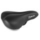 Balnelis saddle VELO, for children/juniors (for 12" + 16" bikes), 206 x 153 mm, w/clamp, black, on card