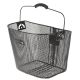 Krepšelis dviračiui priekinis  M-WAVE Wire Basket, with BA-F Clip Stem, black (33.5x25.5x25.5/22 cm)
