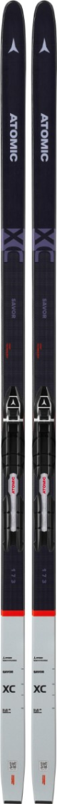 ATOMIC lygumų slidės su „Savor XC Grip“ apkaustais