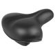 Balnelis saddle VENTURA, with elastomer dampers, 254 x 210 mm, with clamp, black, bulk